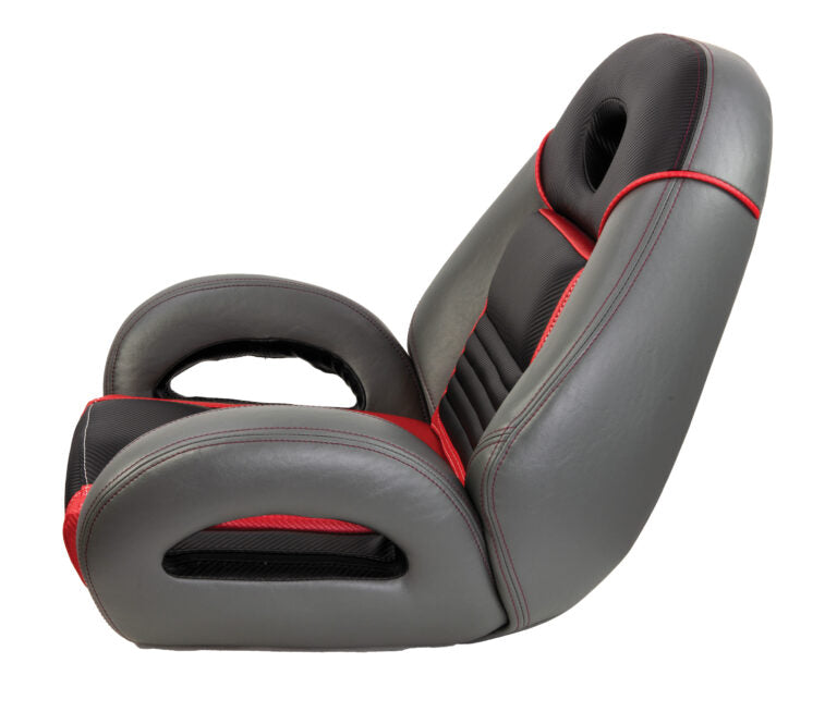 PRO Fishing Speed-Seat charcoal gray burgundy marine boat seat with universal mount (1040940-03)