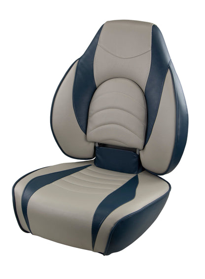Suncoast Marine and Auto offers Springfield Fish Pro High Back Folding Seat - Blue/Grey [1041631-1]