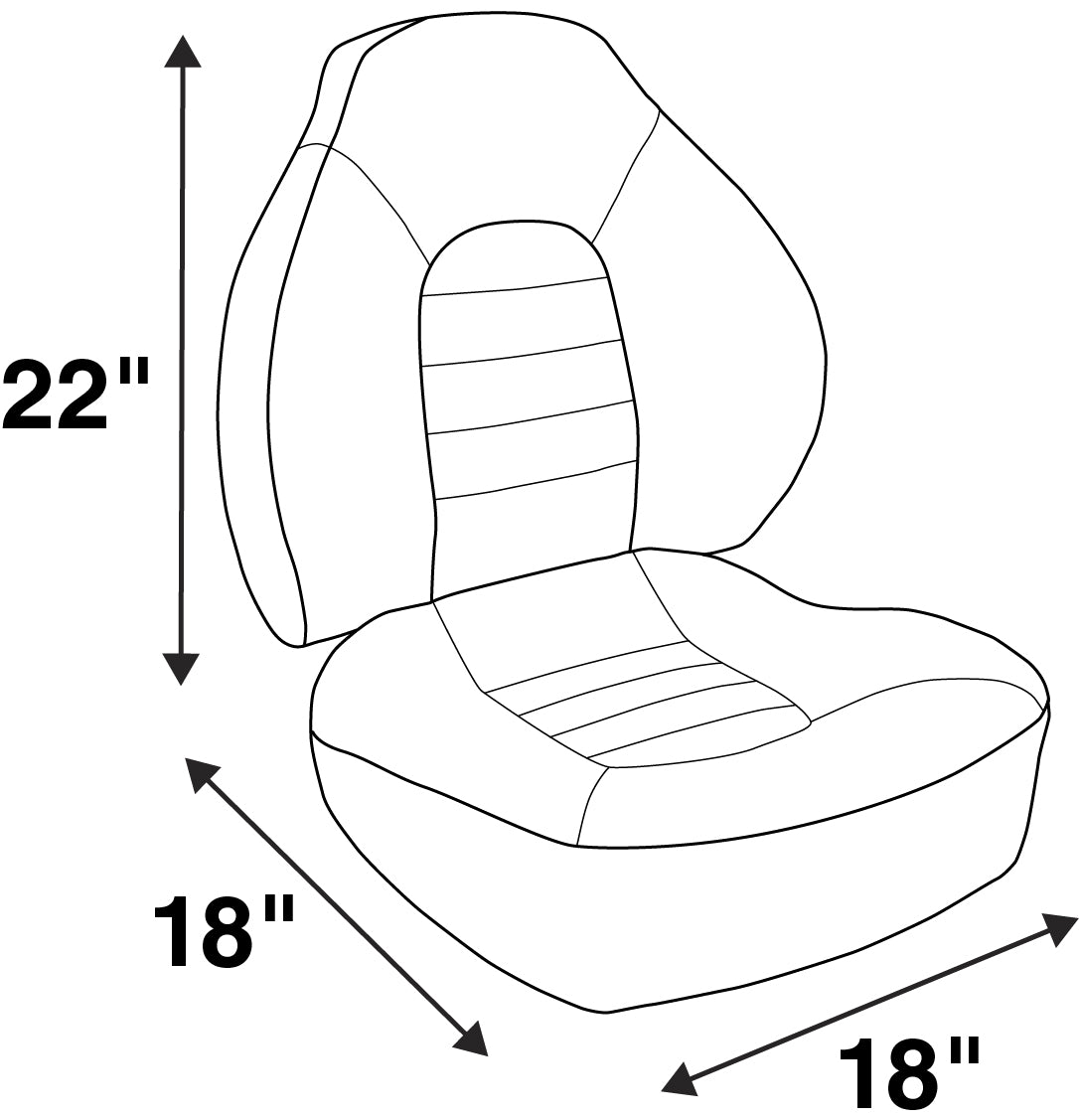 Suncoast Marine and Auto offers Springfield Fish Pro Mid Back Folding Seat - Charcoal/Grey [1041733]