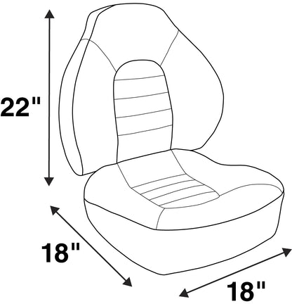 Suncoast Marine and Auto offers Springfield Fish Pro Mid Back Folding Seat - Charcoal/Grey [1041733]