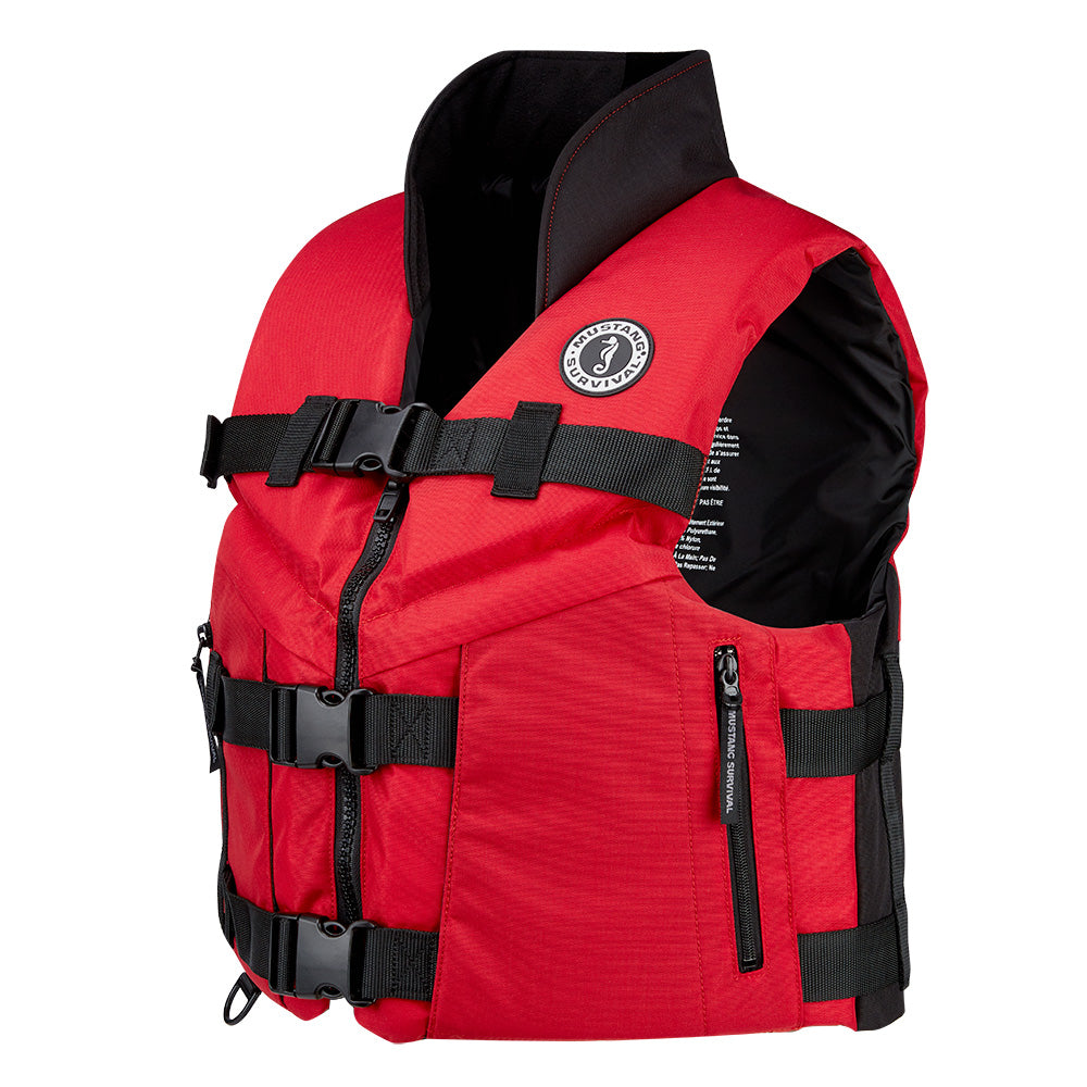 Suncoast Marine and Auto offers Mustang Accel 100 Foam Fishing Vest - XXL - Red-Black (MV462602-123-XXL-216)
