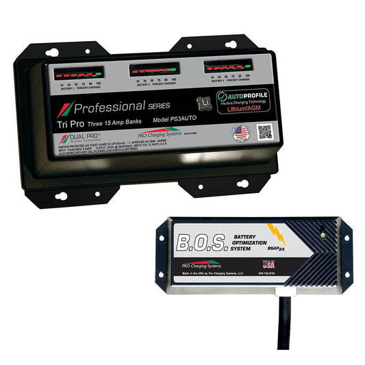 Dual Pro PS3 Auto 3 Bank Battery Charger w/3 Bank B.O.S. [PS3AUTO/BOS12V3] - Suncoast Marine & Auto Supply 
