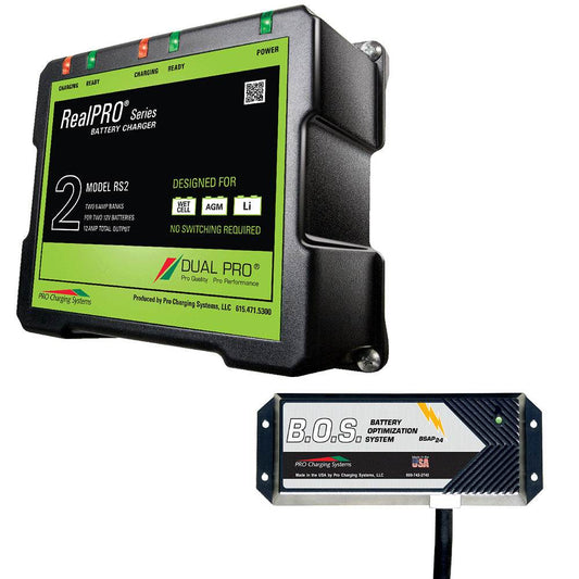 Dual Pro RS2 2 Bank Battery Charger w/2 Bank B.O.S. [RS2/BOS12V2] - Suncoast Marine & Auto Supply 