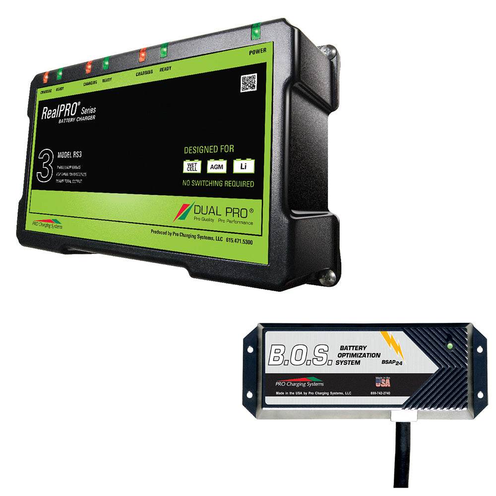 Dual Pro RS3 3 Bank Battery Charger w/2 Bank B.O.S. [RS3/BOS12V2] - Suncoast Marine & Auto Supply 