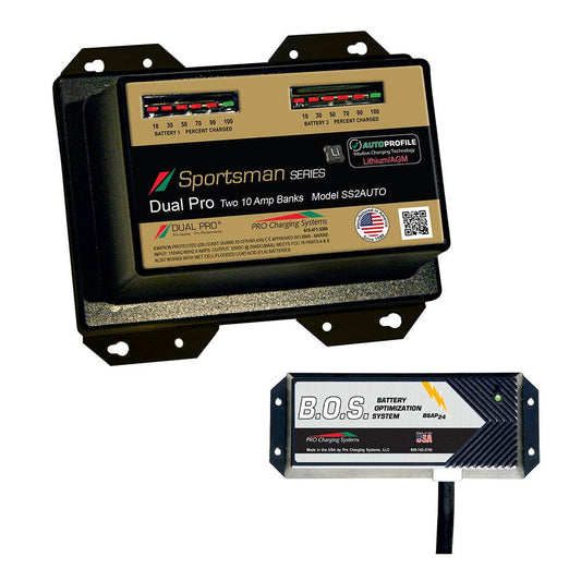 Dual Pro SS2 Auto 2 Bank Battery Charger w/2 Bank B.O.S. [SS2AUTO/BOS12V2] - Suncoast Marine & Auto Supply 