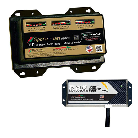Dual Pro SS3 Auto 3 Bank Battery Charger w/3 Bank B.O.S. [SS3AUTO/BOS12V3] - Suncoast Marine & Auto Supply 