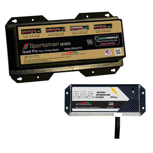 Dual Pro SS4 Auto 4 Bank Battery Charger w/2 Bank B.O.S. [SS4AUTO/BOS12V2] - Suncoast Marine & Auto Supply 
