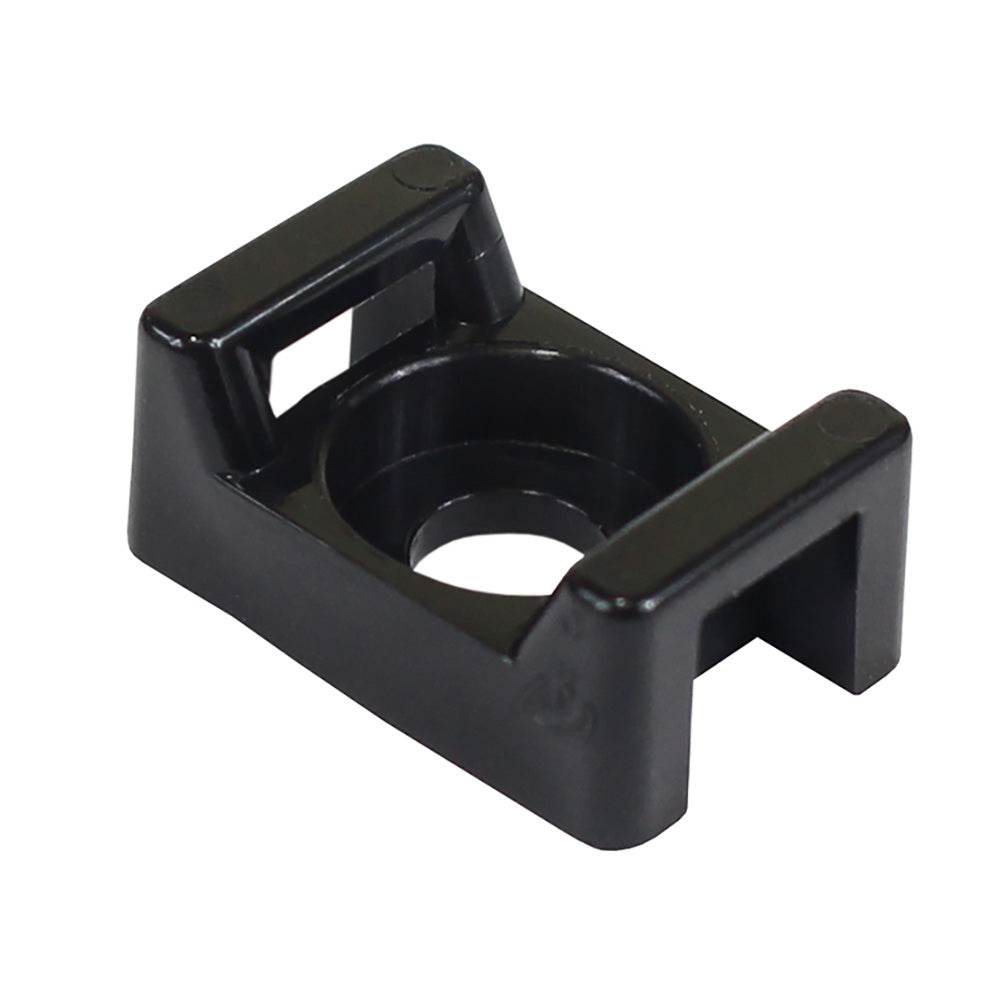 Pacer Screw Down Cable Tie Mount - #8 Screw Mount Method - Black - 100 Pack [CTM2S8BK-100] - Suncoast Marine & Auto Supply 