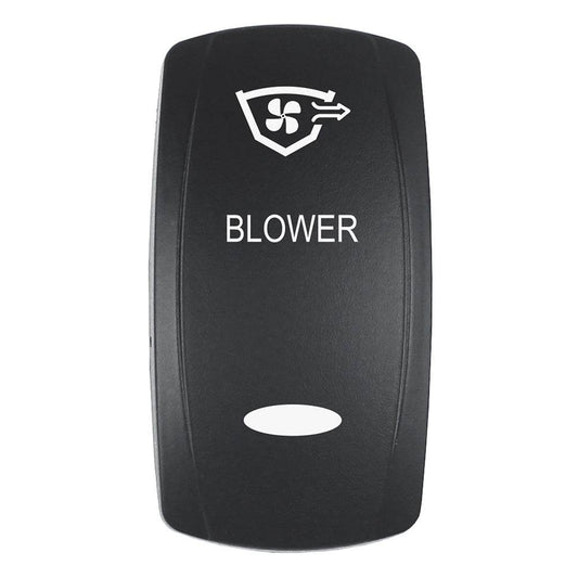 Pacer Actuator - 'BLOWER' f/V Series Contura Switches - Black - Laser Etched (Top/Bottom Light) [EV2LE-BLWR] - Suncoast Marine & Auto Supply 