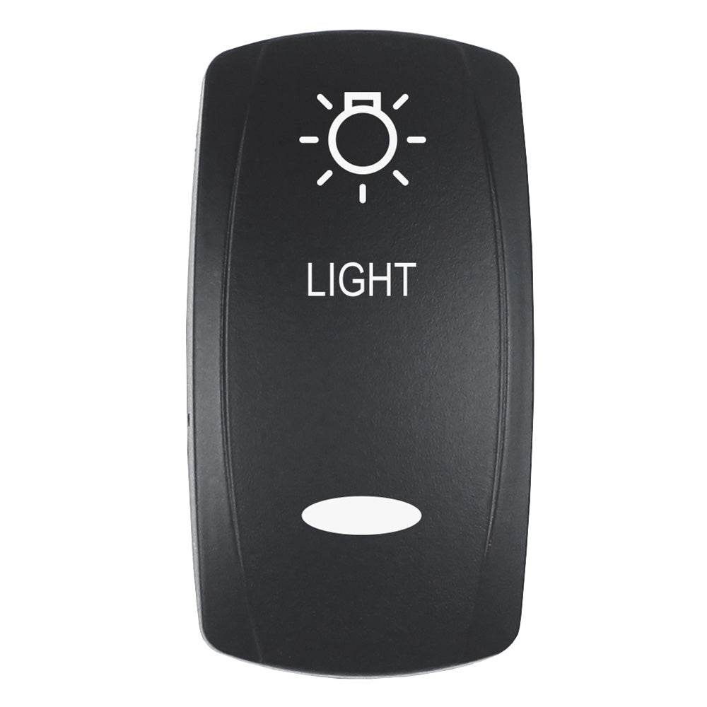Pacer Actuator - 'LIGHT' f/V Series Contura Switches - Black - Laser Etched (Top/Bottom Light) [EV2LE-LT] - Suncoast Marine & Auto Supply 