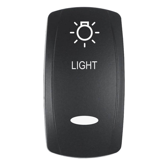 Pacer Actuator - 'LIGHT' f/V Series Contura Switches - Black - Laser Etched (Top/Bottom Light) [EV2LE-LT] - Suncoast Marine & Auto Supply 