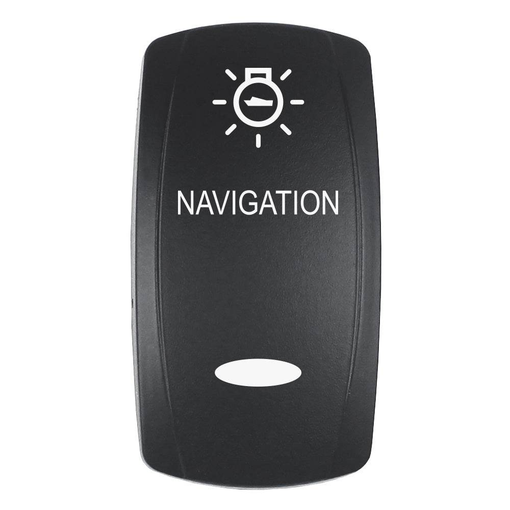 Pacer Actuator - 'NAVIGATION' f/V Series Contura Switches - Black - Laser Etched (Top/Bottom Light) [EV2LE-NAV] - Suncoast Marine & Auto Supply 
