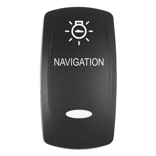 Pacer Actuator - 'NAVIGATION' f/V Series Contura Switches - Black - Laser Etched (Top/Bottom Light) [EV2LE-NAV] - Suncoast Marine & Auto Supply 