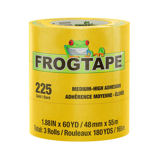 FrogTape CP 225 Medium-High Adhesion Masking Tape - 48MM x 55M x 6-Pack - Gold - Rated f/225F [105322] - Suncoast Marine & Auto Supply 