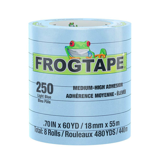 FrogTape CP 250 Medium-High Adhesion Masking Tape - 18MM x 55M x 12-Pack - Light Blue - Rated f/250F [105770] - Suncoast Marine & Auto Supply 