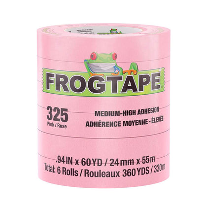 FrogTape CP 325 Medium-High Adhesion Masking Tape - 24MM x 55M x 12-Pack - Pink - Rated f/325F [105333] - Suncoast Marine & Auto Supply 