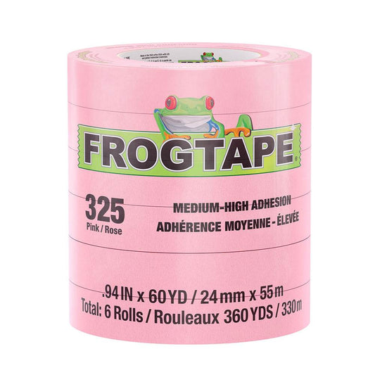 Suncoast Marine and Auto offers FrogTape CP 325 Medium-High Adhesion Masking Tape - 24MM x 55M x 12-Pack - Pink - Rated f/325F [105333]