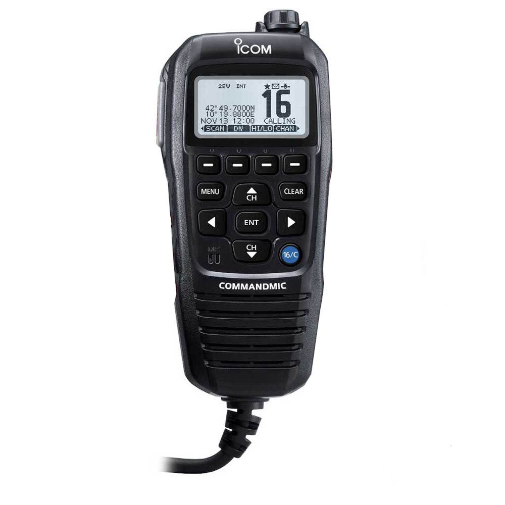 Icom HM195 CommandMic IV with White BlackLit LCD - Black [HM195GB 61 EXP] - Suncoast Marine & Auto Supply 