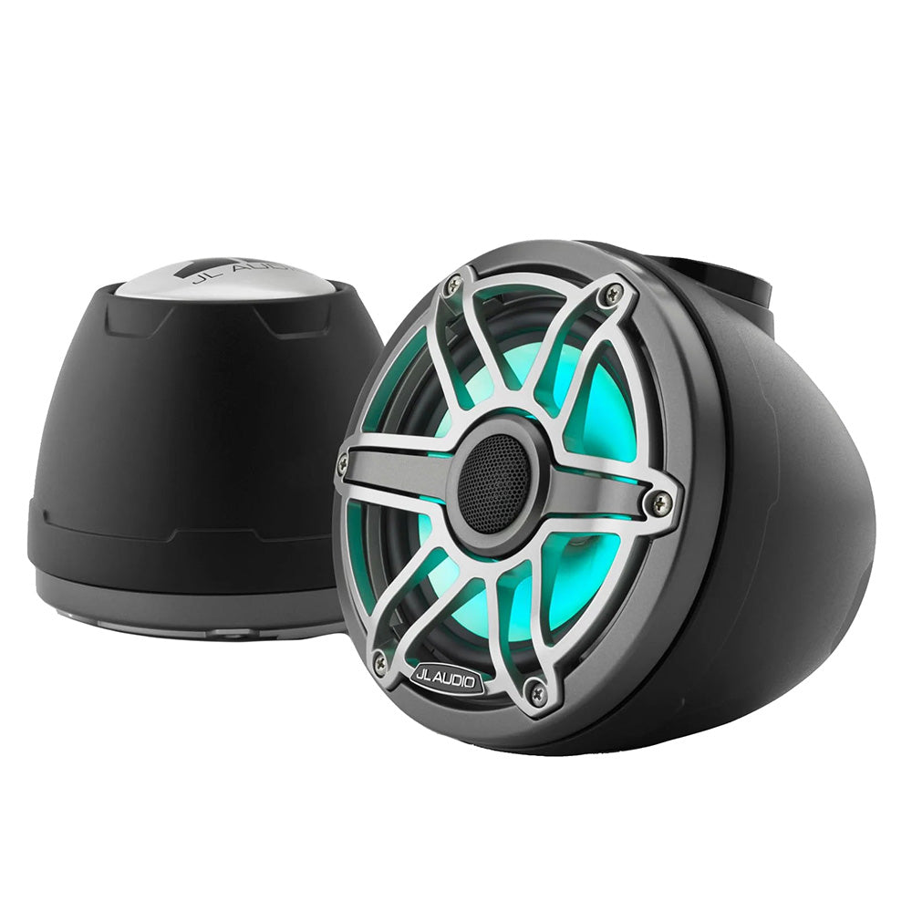 Suncoast Marine Supply offers JL Audio M6-650VEX-Mb-S-GmTi-i 6.5" VeX Enclosed Coaxial Speaker System M6 Series with LED and Titanium Sport Grille