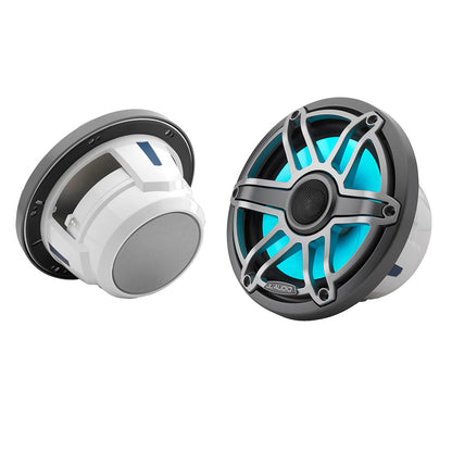 Suncoast Marine and Auto offers JL Audio M6 Marine Speakers 7.7" with LED and Titanium Sport Grille (M6-770X-S-GmTi-i)