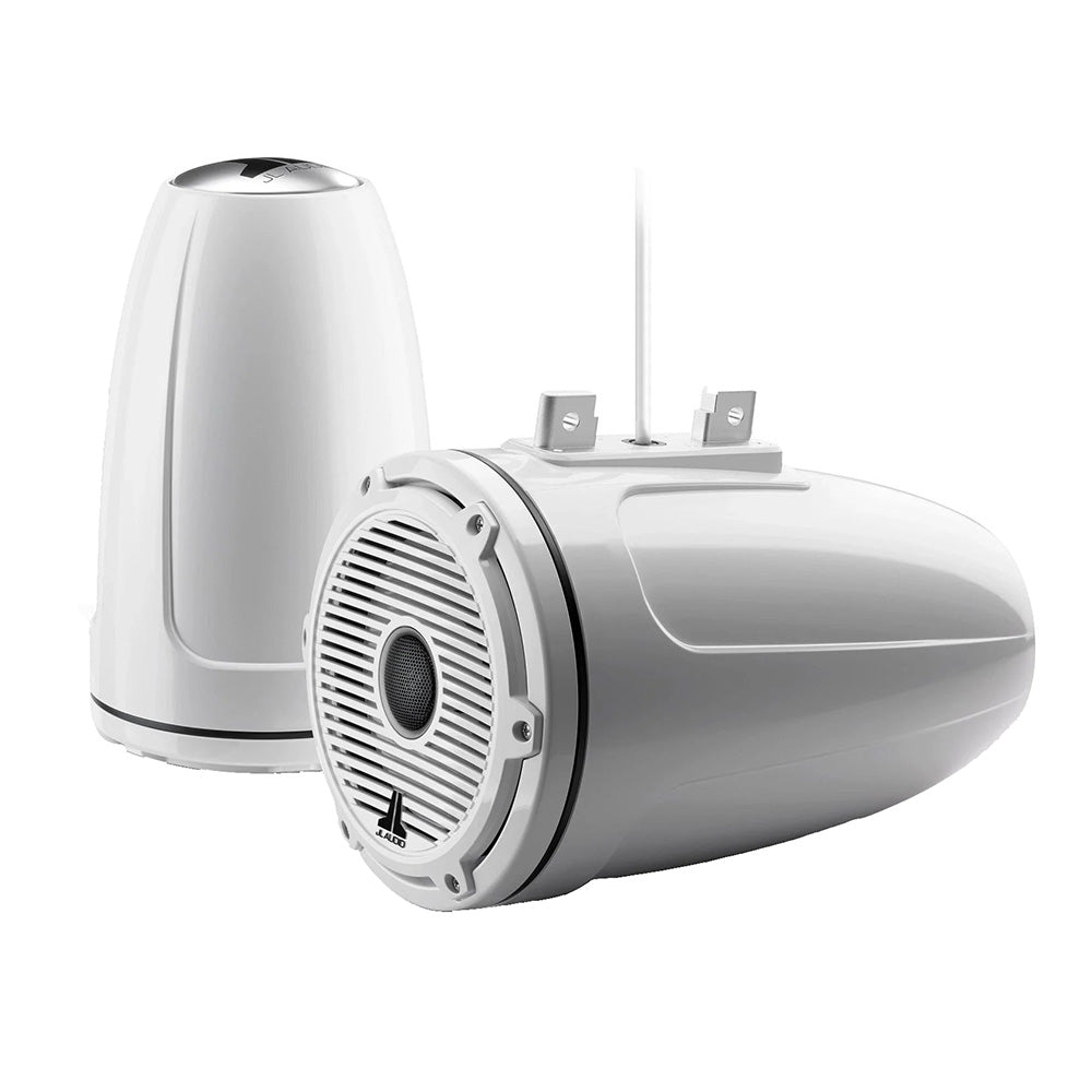 Suncoast Marine Supply offers JL Audio M6-770ETXv3-Gw-C-GwGw 7.7" Tower Coaxial Speakers M6 Series with Gloss White and Black Classic Grille