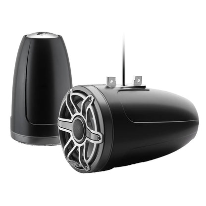 Suncoast Marine and Auto offers JL Audio® M6 Enclosed Tower Speakers 8.8" with Titanium Sport Grille (M6-880ETXv3-Sb-S-GmTi)
