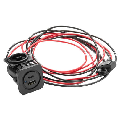 Suncoast Marine and Auto offers JL Audio® 6' Charging Jack for Panel-Mounting (1.8 m) (XMD-USBCA/CHG2X-PNL)