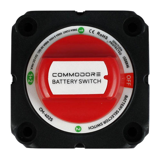 Commodore 4-Position Compact Dual Battery Selector Switch [CM-402S] - Suncoast Marine & Auto Supply 