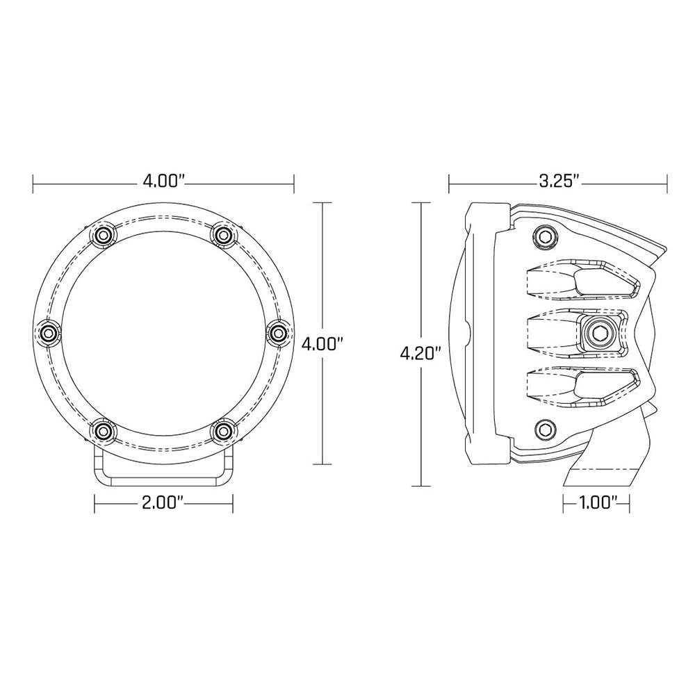 Suncoast Marine and Auto offers RIGID Industries 360-Series 4" LED SAE Fog Beam - White - Set of 2 [36120]