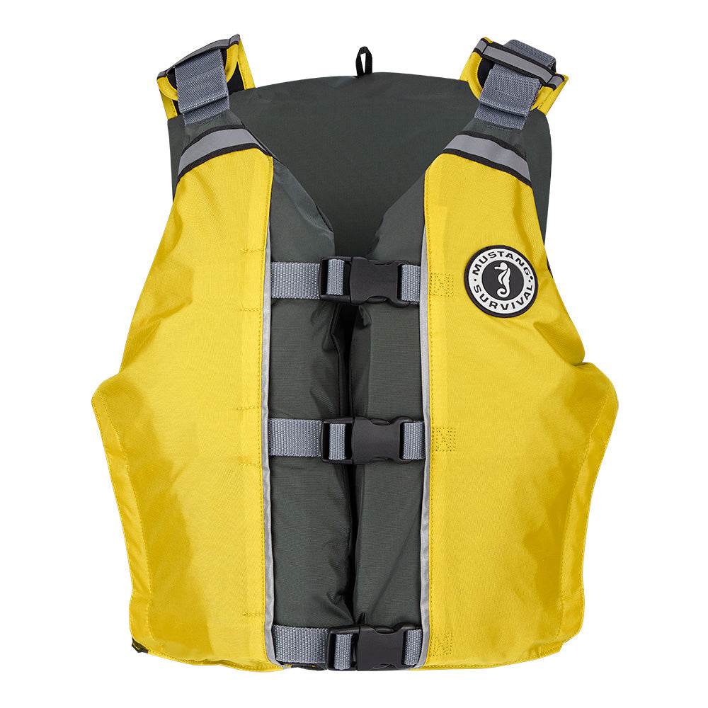 Mustang APF Foam Vest - Universal - Yellow/Grey [MV411102-222-0] - Suncoast Marine & Auto Supply 
