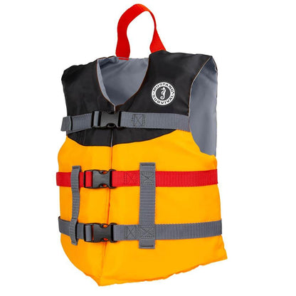Suncoast Marine and Auto offers Mustang Youth Livery Foam Vest - Mango/Black [MV230002-203-0]
