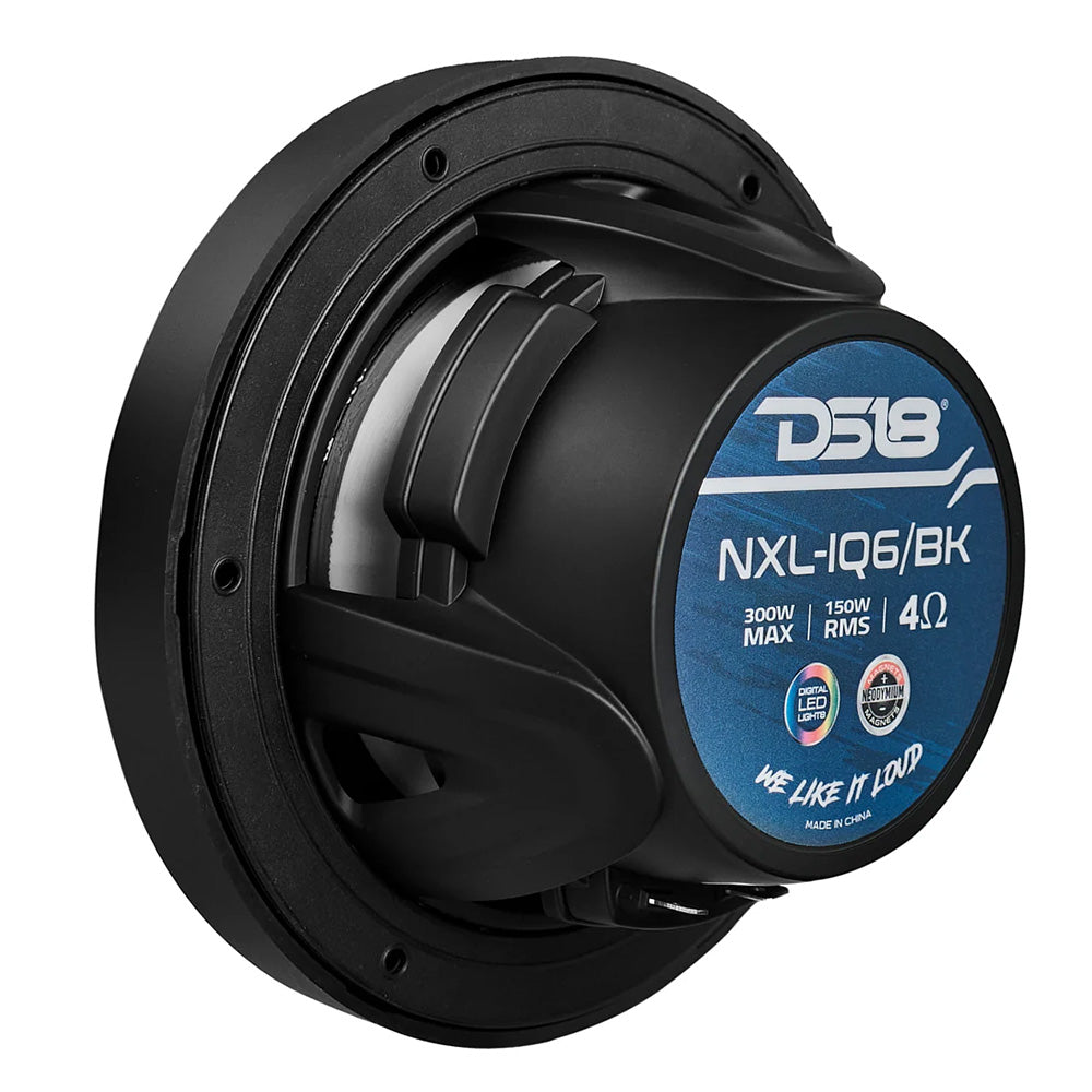 Suncoast Marine Supply offers DS18 NXL-IQ6/BK 6.5" 2-Way Marine Speakers w/ RGB LED