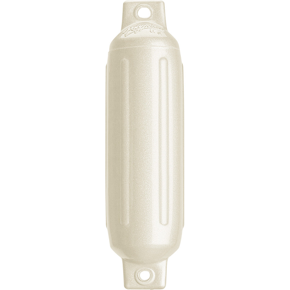 Suncoast Marine and Auto offers Polyform G-1 Twin Eye Fender 3.5" x 12.8" - Metallic White [G-1 METALLIC WHITE]