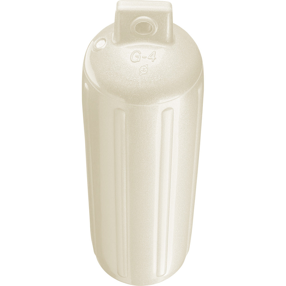 Suncoast Marine and Auto offers Polyform G-4 Twin Eye Fender 6.5" x 22" - Metallic White [G-4 METALLIC WHITE]