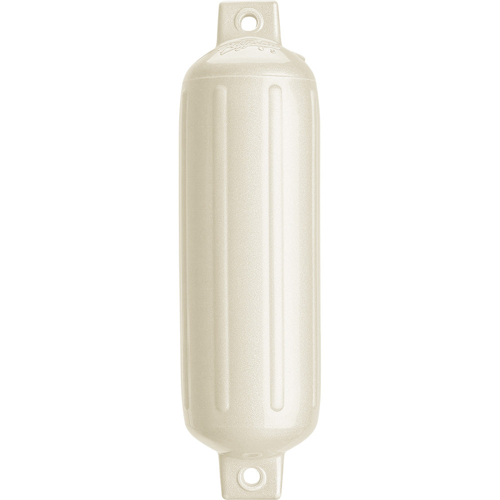 Suncoast Marine and Auto offers Polyform G-4 Twin Eye Fender 6.5" x 22" - Metallic White [G-4 METALLIC WHITE]