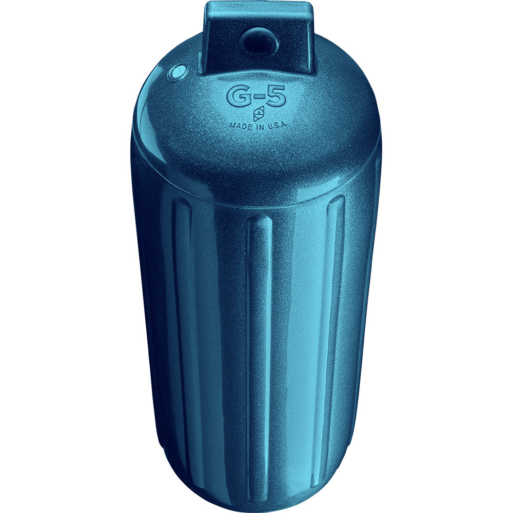 Suncoast Marine and Auto offers Polyform G-5 Twin Eye Fender 8.8" x 26.8" - Metallic Blue [G-5 METALLIC BLUE]