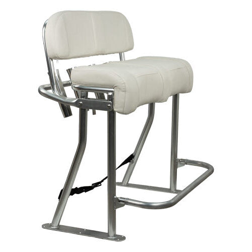 SPRINGFIELD Leaning Post Package with Footrest (1080080-06) White Leaning Stand, Cushions, Back Rest, Foot Rest, Rod Holder, and Strap (Entire Package)