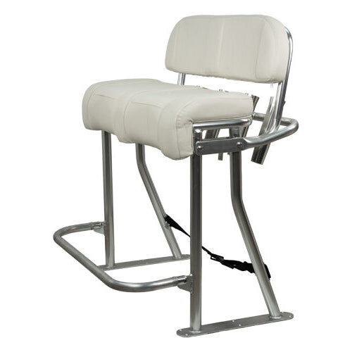 SPRINGFIELD Leaning Post Package with Footrest (1080080-06) White Leaning Stand, Cushions, Back Rest, Foot Rest, Rod Holder, and Strap (Entire Package)