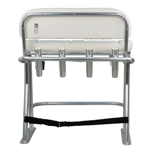 SPRINGFIELD Leaning Post Package with Footrest (1080080-06) White Leaning Stand, Cushions, Back Rest, Foot Rest, Rod Holder, and Strap (Entire Package)