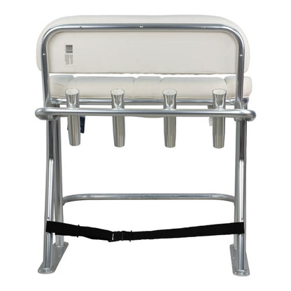 SPRINGFIELD Leaning Post Package with Footrest (1080080-06) White Leaning Stand, Cushions, Back Rest, Foot Rest, Rod Holder, and Strap (Entire Package)