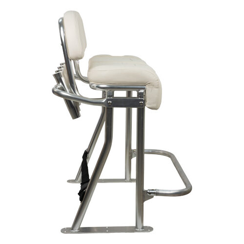 SPRINGFIELD Leaning Post Package with Footrest (1080080-06) White Leaning Stand, Cushions, Back Rest, Foot Rest, Rod Holder, and Strap (Entire Package)