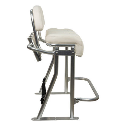 SPRINGFIELD Leaning Post Package with Footrest (1080080-06) White Leaning Stand, Cushions, Back Rest, Foot Rest, Rod Holder, and Strap (Entire Package)