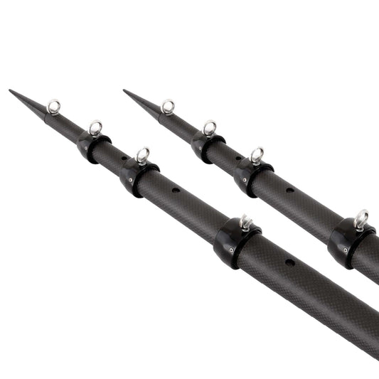 Suncoast Marine and Auto offers Tigress 15' XD 3K Carbon Fiber Telescoping Outrigger Poles - Matte Black/ Black - Pair [88679-6]