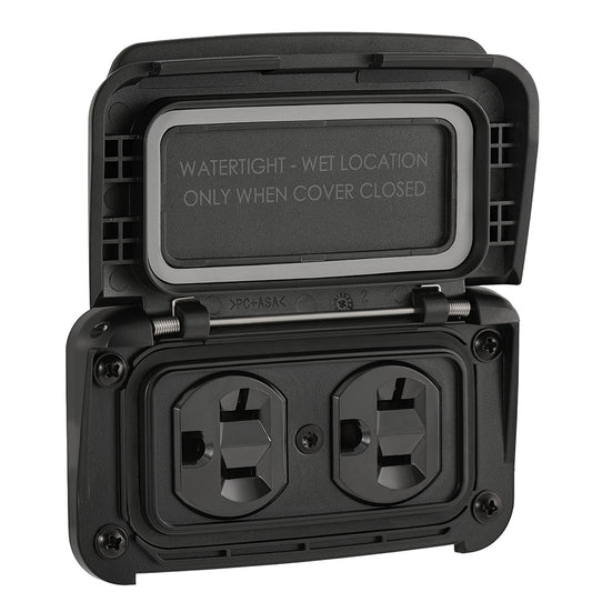 Suncoast Marine and Auto offers Scanstrut Ventura Series Dual AC Outlet - 125V - 20A [SC-V-P1]