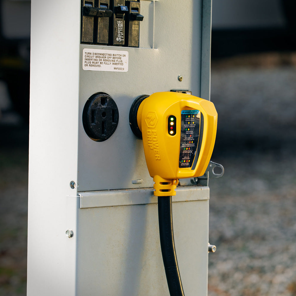 Suncoast Marine and Auto offers Camco Power Grip RV 12" 30Amp Circuit Analyzer Dogbone - Integrated Surge Protection [55461]