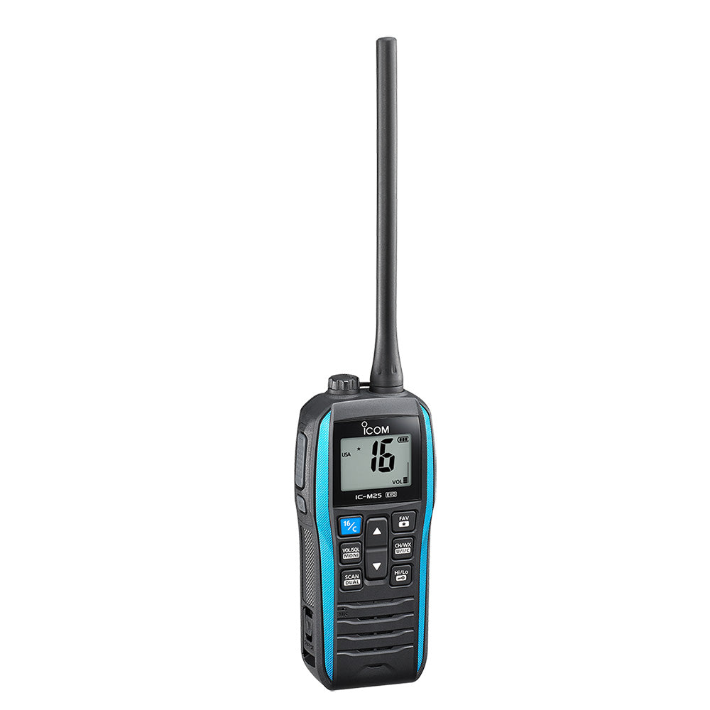 Suncoast Marine and Auto offers Icom M25 EVO Handheld VHF Radio - Blue [M25 EVO BLUE 71]