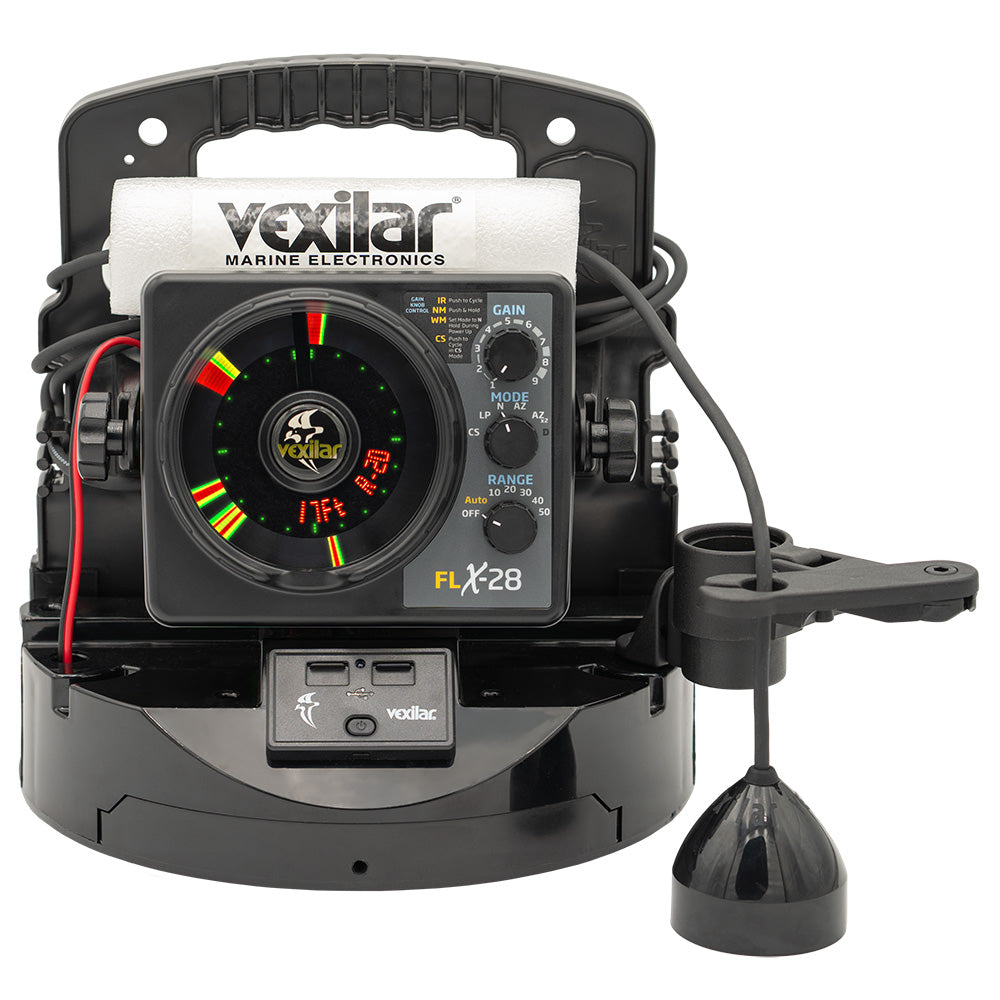 Suncoast Marine and Auto offers Vexilar FLX-28 Pro Pack Elite Fishing System w/Pro View Ice-Ducer Vexilar Lithium Battery [PPEL28PV]