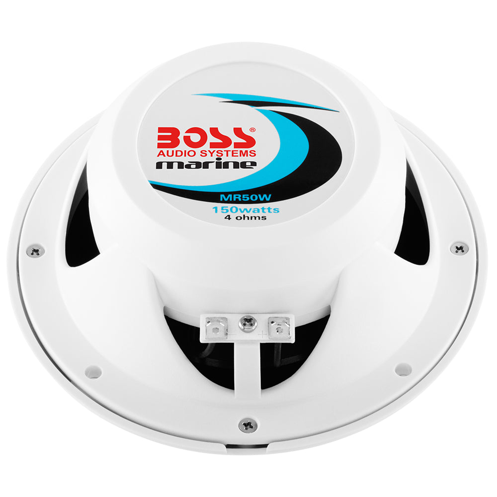 Suncoast Marine and Auto offers Boss Audio MR50 5.25" Round Speakers - White - Pair [MR50]