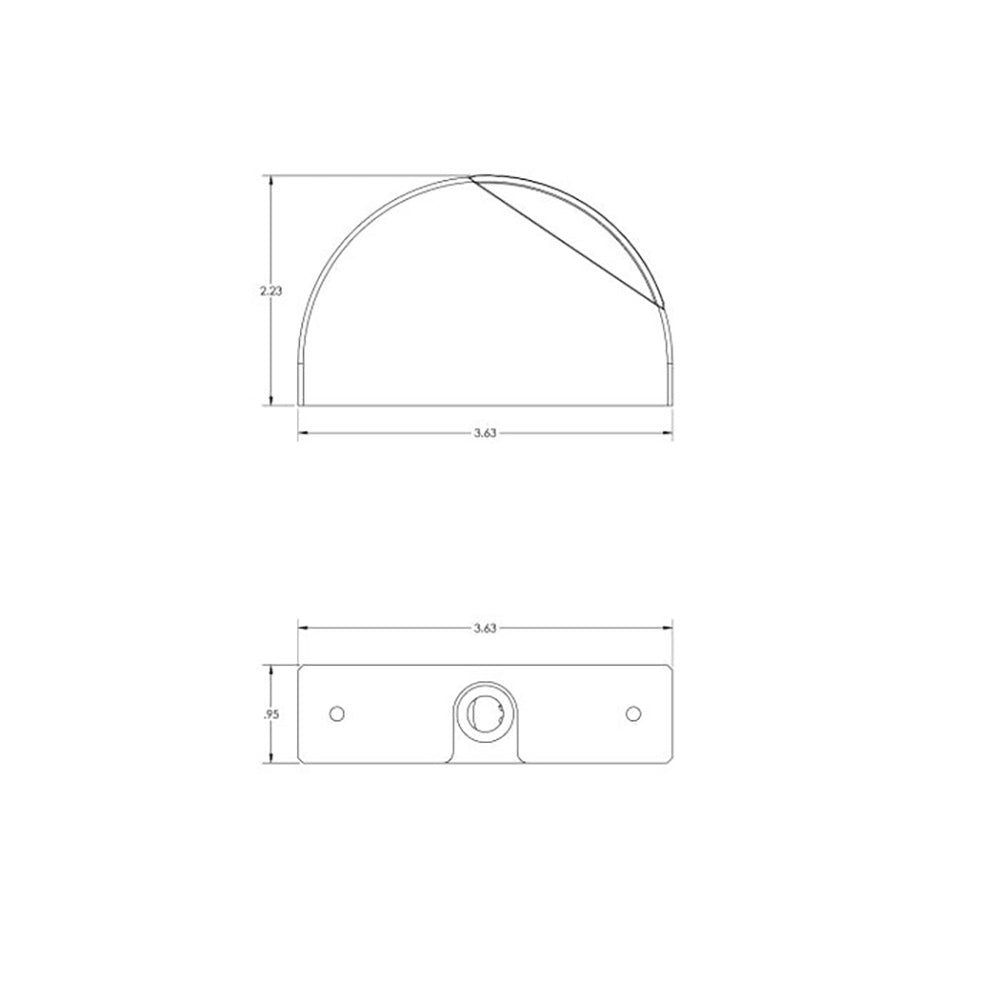 Suncoast Marine and Auto offers Lumitec Surface Mount Aluminum Navigation Light Port - Red [101845]