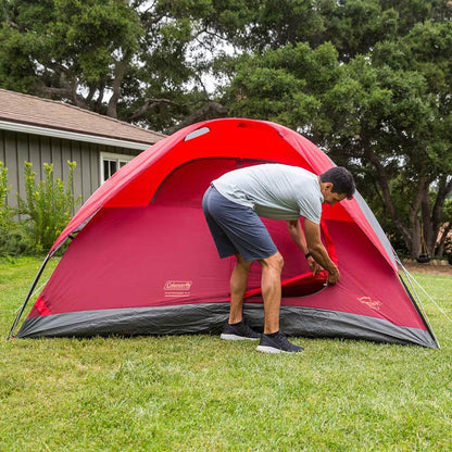 Suncoast Marine and Auto offers Coleman 6-Person Flatwoods II Lightweight Dome Camping Tent - Red [2207385]